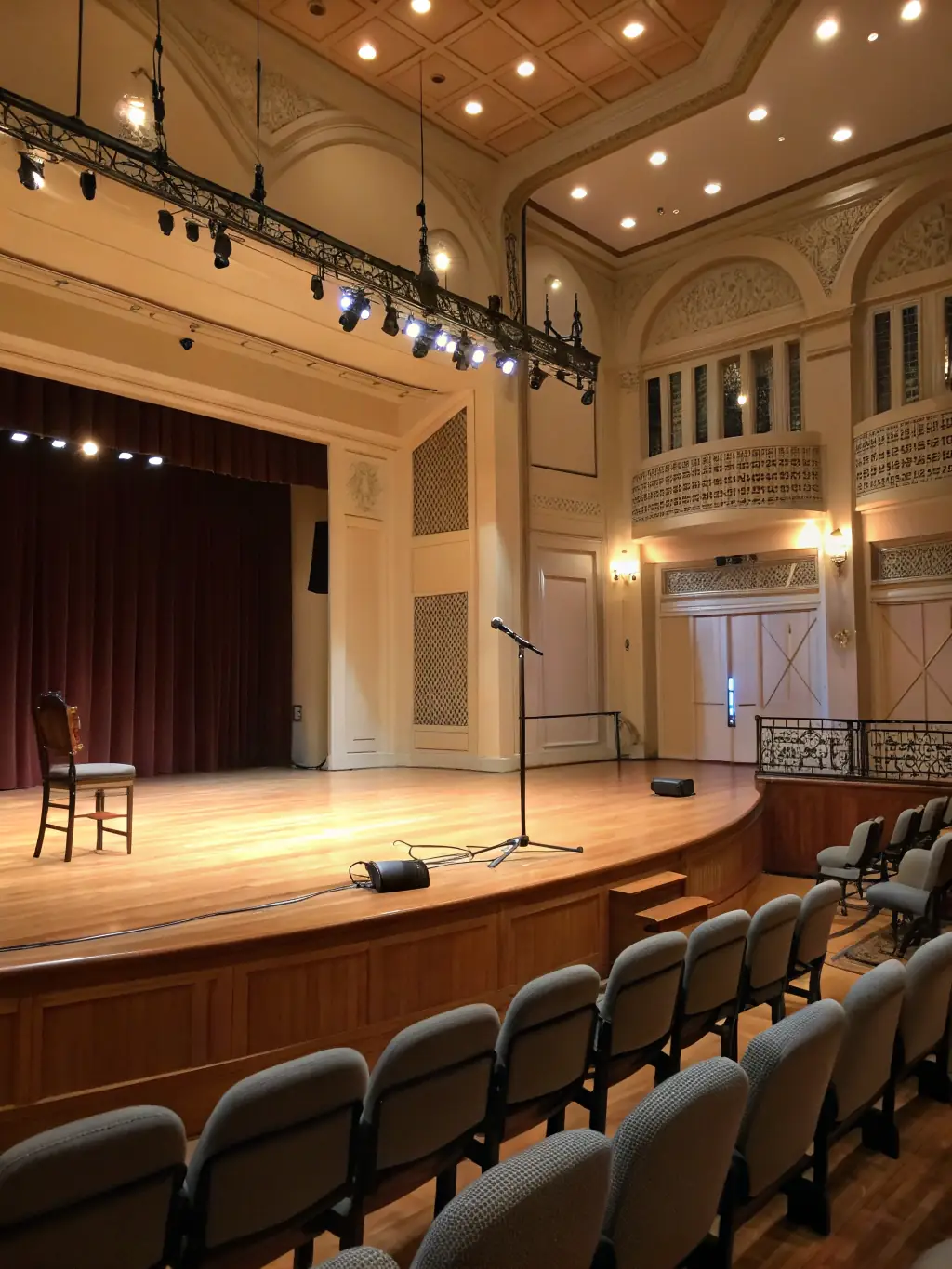 An elegant photo of a carefully selected venue prepared for a music event, representing PISOKING CASINO's venue selection service.